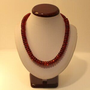 Vintage Amber Burgundy Color Antique Baltic Amber 18 inches